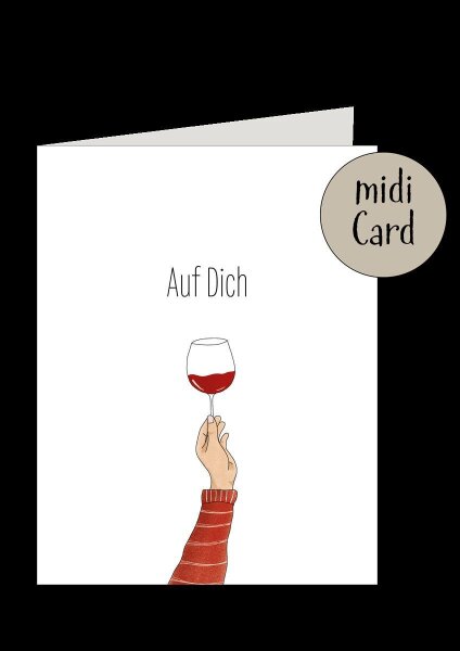 Midikarte Auf Dich mit Schutzfolie inkl. Briefumschlag